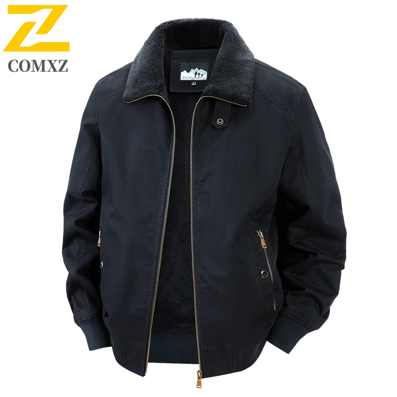 

Мужская хлопковая куртка 2025 года, универсальная ретро-флисовая куртка из ягненка, утолщенное противохолодное теплое пальто с воротником, уличная повседневная зимняя одежда, хлопковая куртка