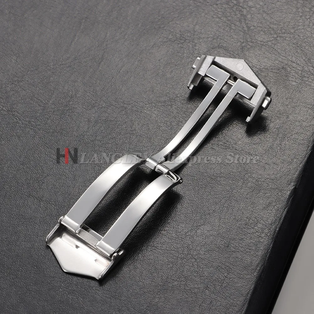 태그호이어 스트랩용 시계 버클 스테인리스 스틸 폴딩 클라스프 18mm 20mm 가죽 실리콘 시계줄용 더블 버튼 액세서리