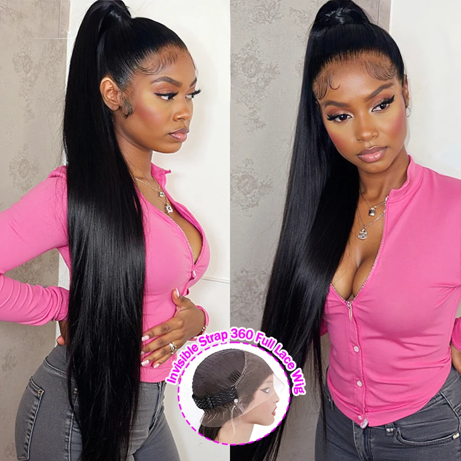 Hd Lace Frontal Wig Human Hair Pre Plucked - باروكة شعر طبيعي بشري، بطول 36