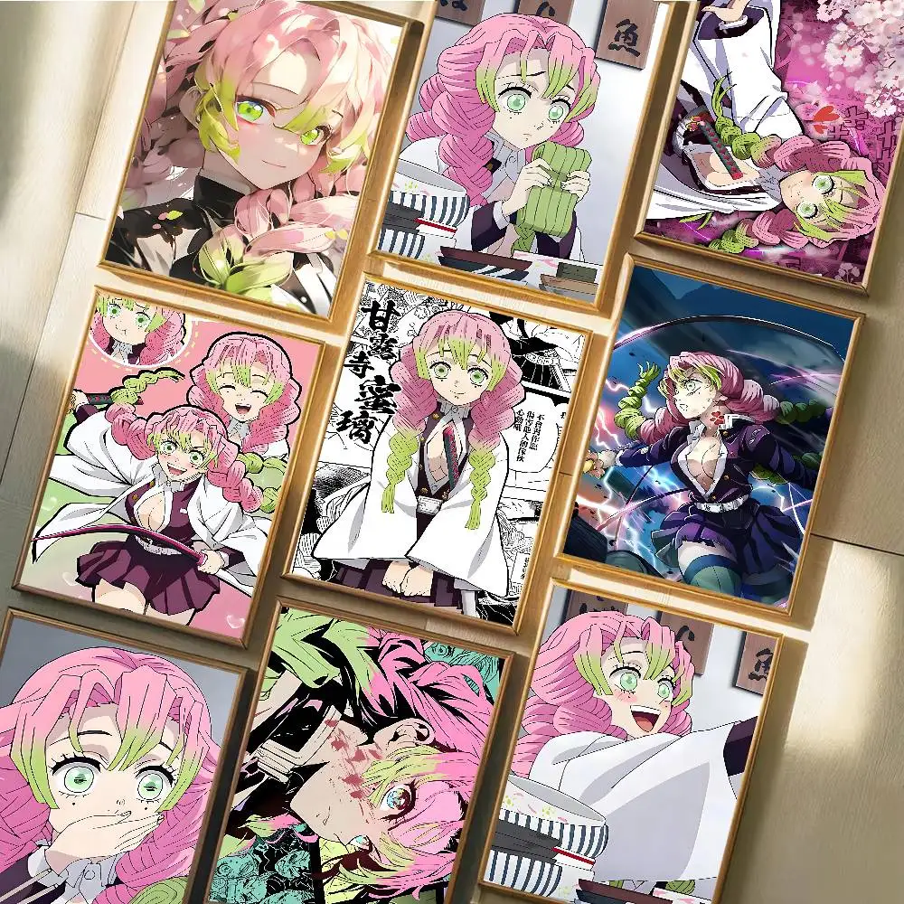 Hashira Mitsuri Kanroji Anime Poster Art With Prints Home Bedroom Living Room Decoration Gift