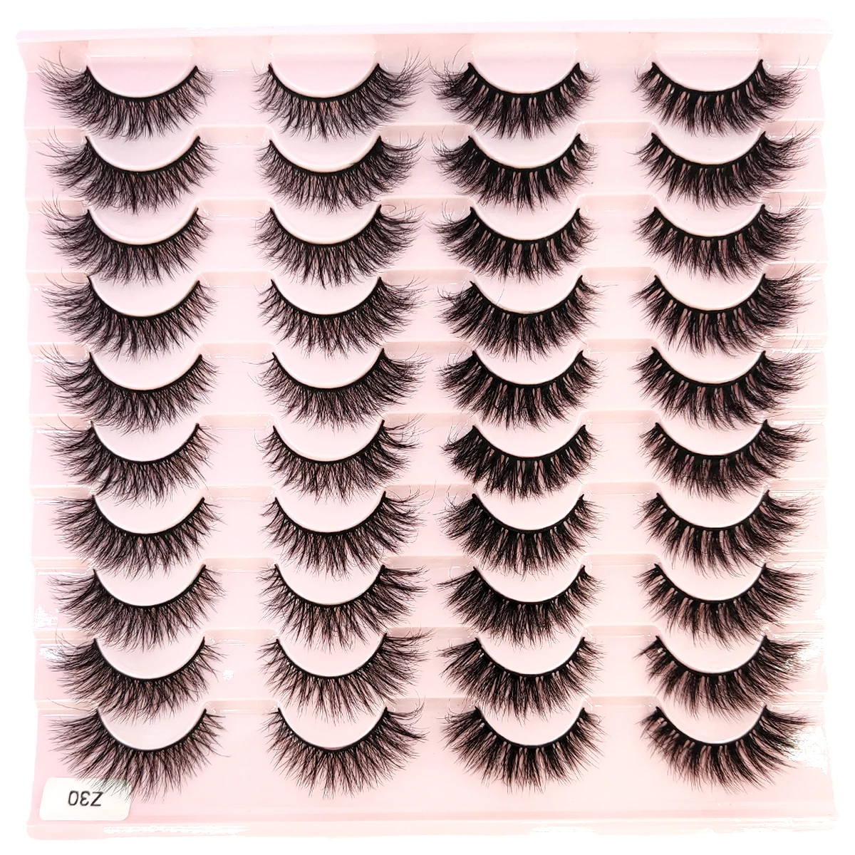 Neue 20 Paar künstliche Nerzwimpern, langanhaltende, flauschige Nerzwimpern, dramatische, lockige Wimpern, dicke und lange Verlängerungen