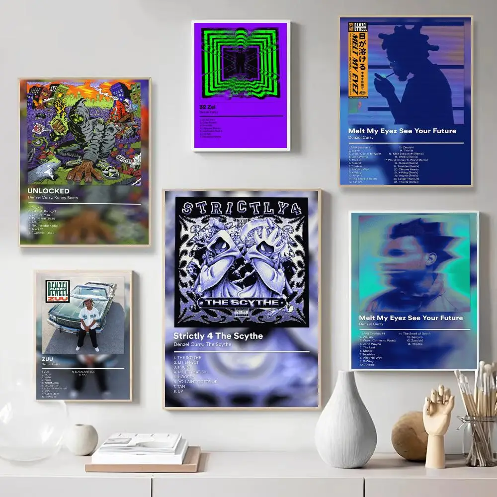 Rap music D-Denzel Curry Poster Wall Art Print Poster for Bedroom Living Room Home Decor Gift Artwork