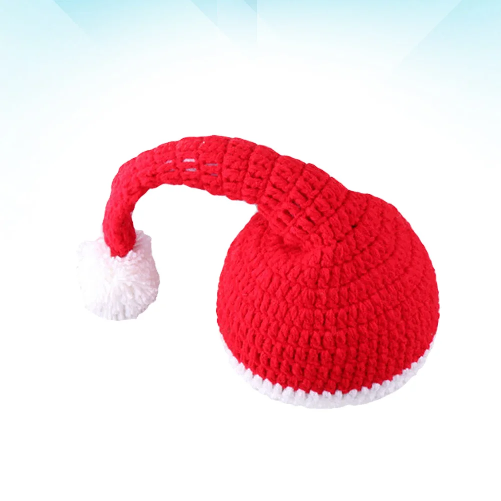 4 قطع قبعة عيد الميلاد للطفل 0-4 أشهر لطيف سانتا كلوز التصوير الدعامة اليدوية عطلة زي الاطفال حزب التبعي