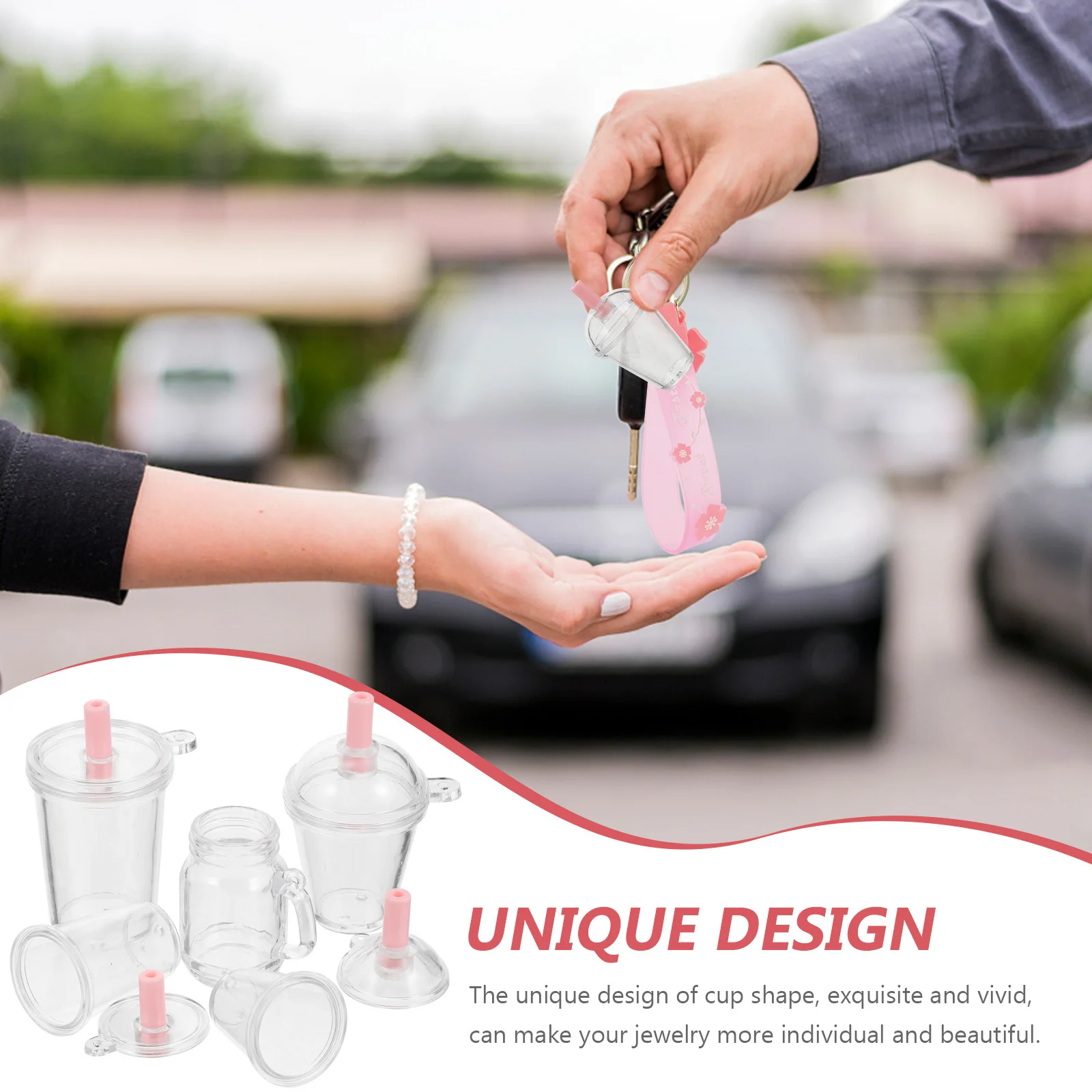 50Pcs Cup Shaped Pendants DIY Charm for Necklace Bracelet Earring Anklet Jewelry Making Hanging Crafts Accessories