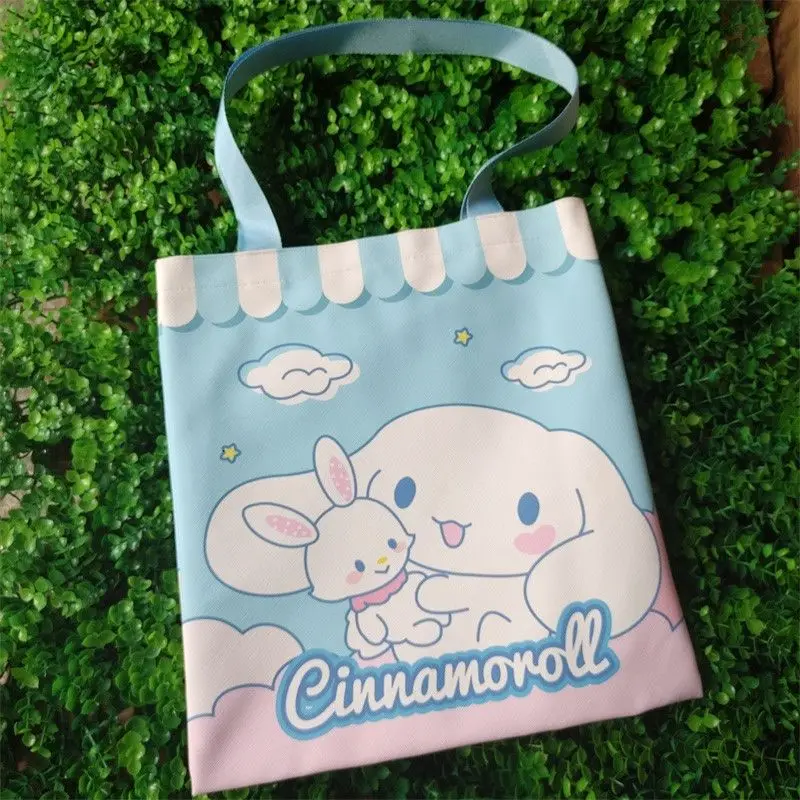 Cartoon Student Portable Tuition Bag Cute Melody Kuromi Cinnamoroll Large Capacity File Bag Kids Waterproof Tuition Bag Book Bag