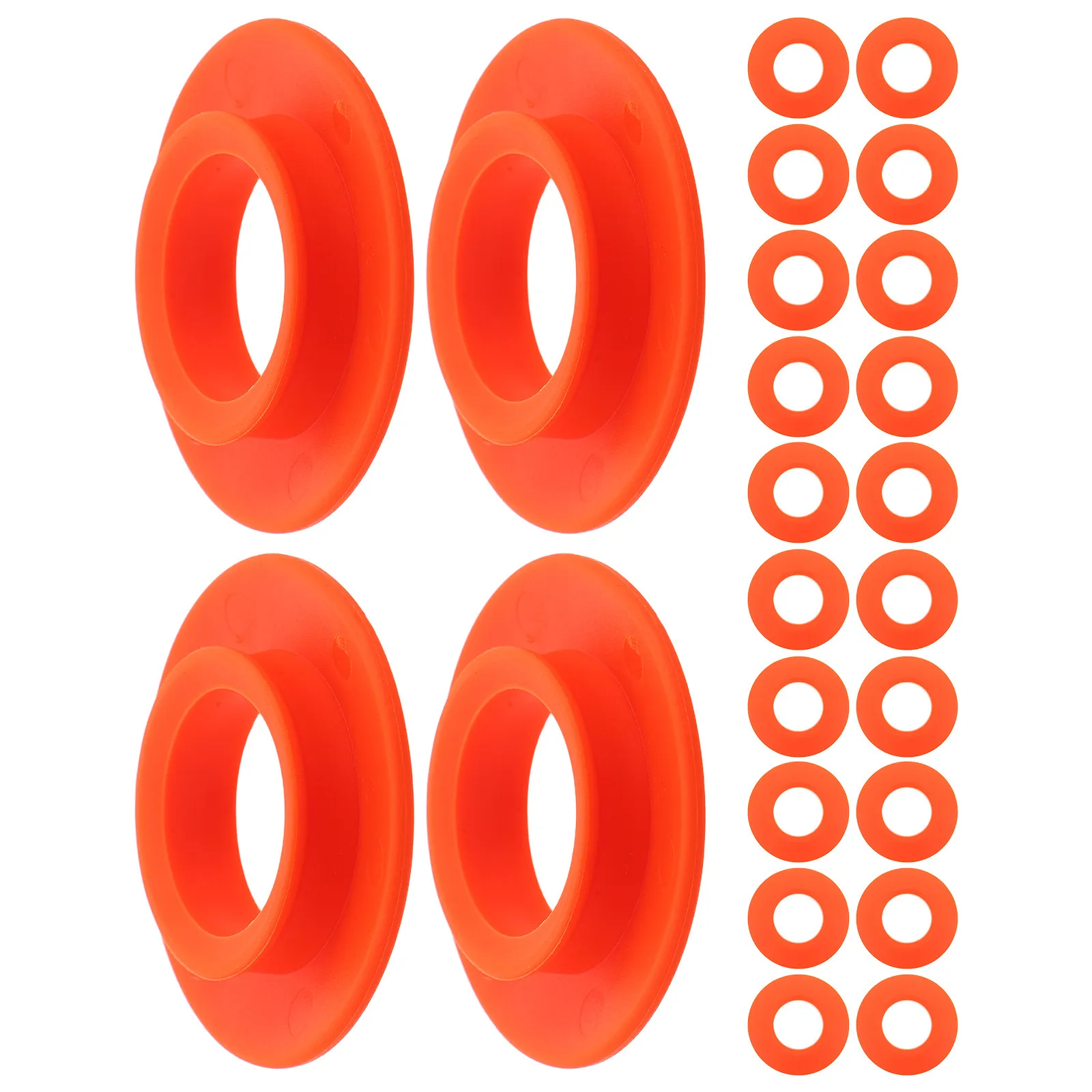 

24Pcs Kayak Paddle Drip Rings Bright Orange Universal Anti-Splash Collars Heavy Duty Water Stop Rings for Canoe Sup Replacement