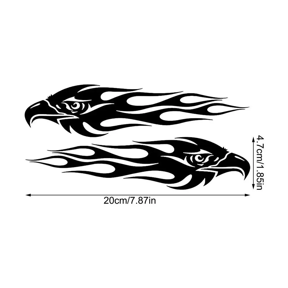 Adelaar Vlamsticker Cool Styling Reflecterende Motor Fiets Auto Stickers Decoratie Diy Waarschuwing Veiligheid Reflector Strips