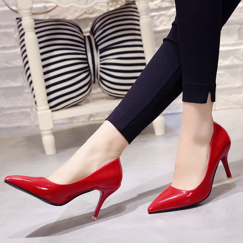 2022 Spring and Autumn New Large Size Pointed Toe Solid Color Pumps Sexy and Comfortable Solid Color Temperament Women\'s Shoes