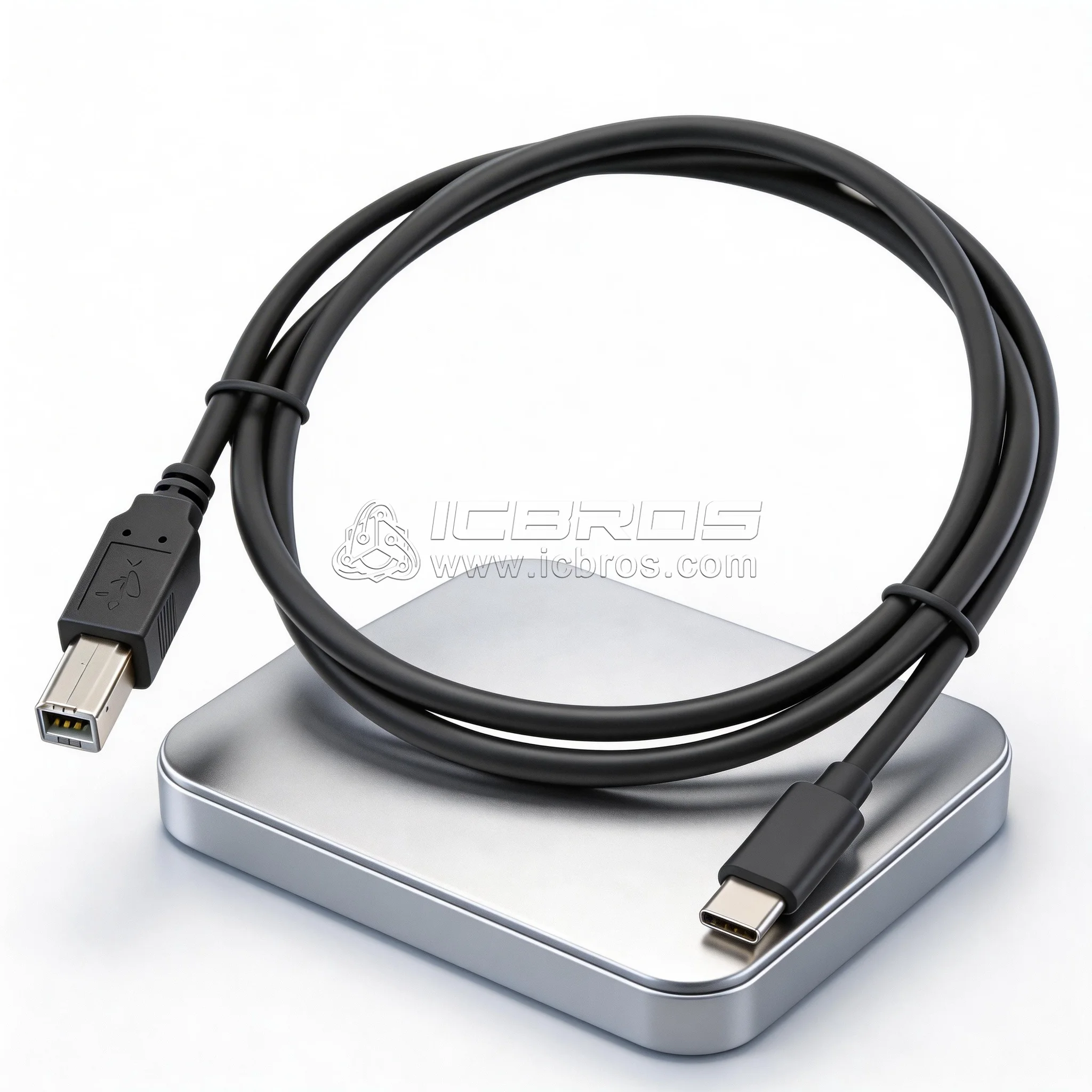 5pcs USB-C USB 3.1 Type C Male Connector to USB 2.0 B Type-C 3.1 Male Data Cable for Cell Phone & Laptop Printer OTG Cable