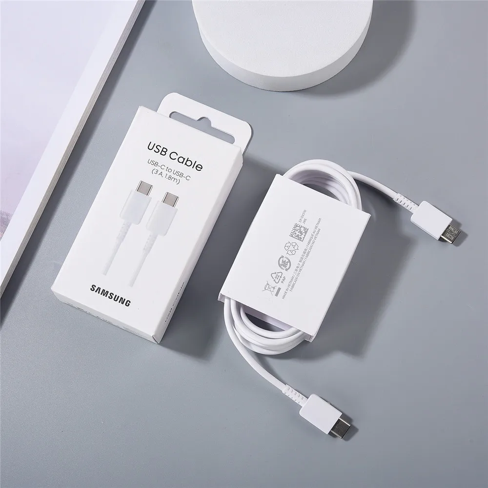 Samsung 3A PD Super Fast Charger Cable USB C To Type C Line For Galaxy S24 S23 S22 S21 Ultra Z Fold Flip 6 5 4 A55 A54 A35 A34