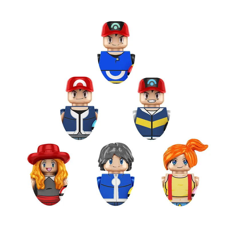 

KF6189 Ash Ketchum Misty Calem Serena Building block boy birthday toy