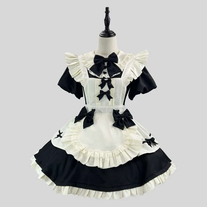 

S -5XL Black Cute Long Lolita Maid Dress Cosplay Costume Girl Maid Dress Trending Girls Maid Party Costumes Lolita Anime Clothes
