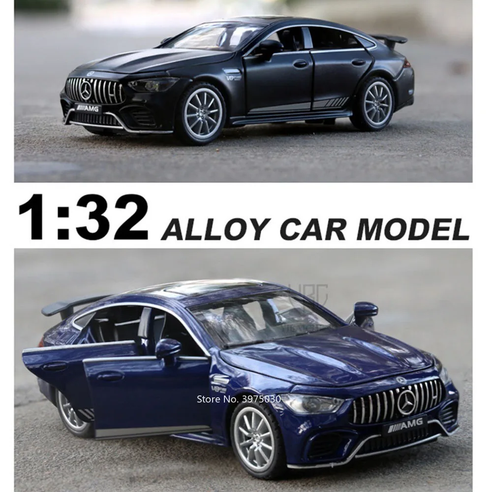 1:32 сплав GT63S SLS, миниатюрные модели автомобилей, игрушки, 4 двери, открытые, спортивный автомобиль, легкая музыкальная коллекция, подарки для мальчиков