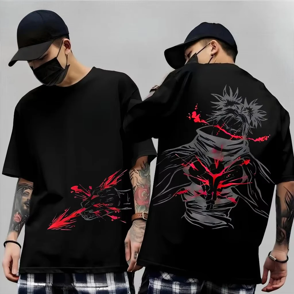 camiseta-masculina-anime-jujutsu-kaisen-toji-fushiguro-camiseta-de-algodao-para-mulheres-manga-curta-streetwear-casual-oversized-gojo-satoru-‌-verao