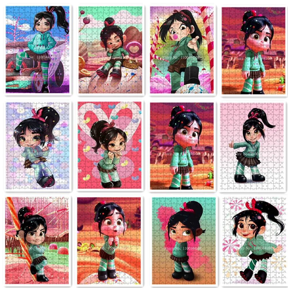 

Disney Movie Wreck It Ralph Jigsaw Puzzles 300/500/1000 Pcs Cartoon Puzzle Educational Intellectual Decompressing Toys Kids Gift