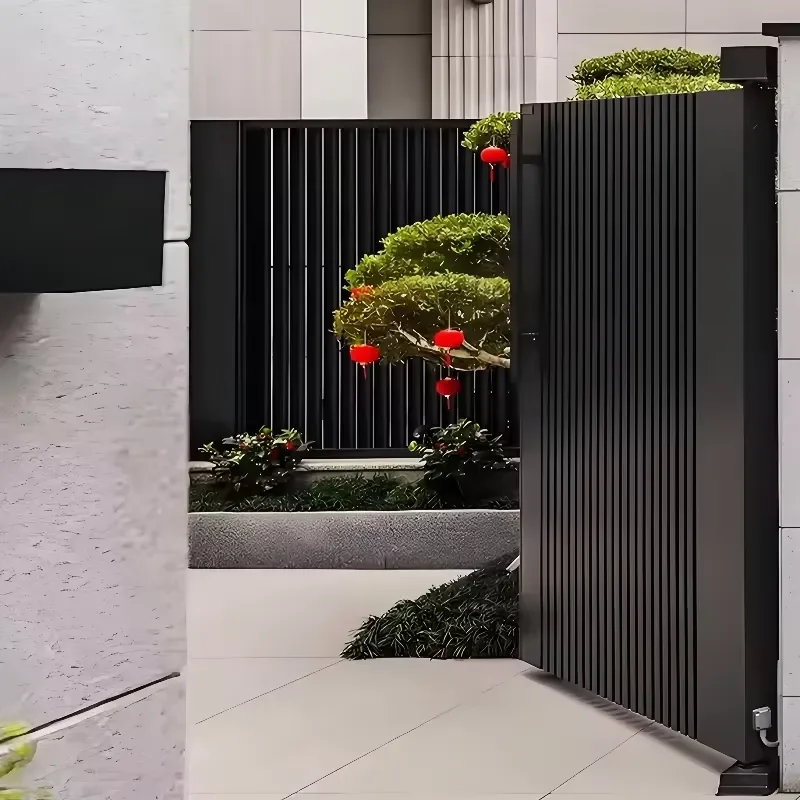 Automatic Aluminum Driveway Gate Residential Modern Aluminum Alloy Sliding Swing Electric Gates for Houses B2B