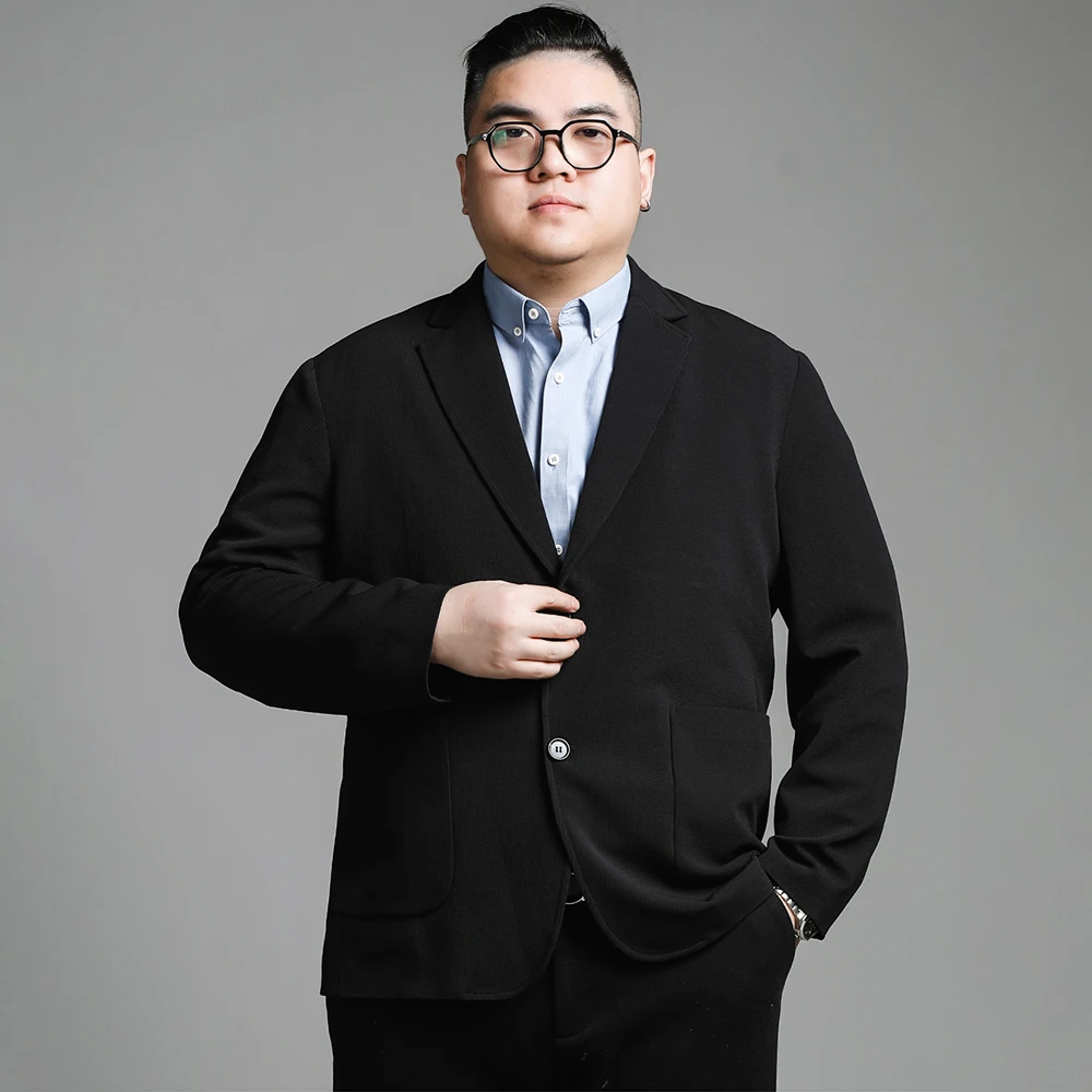 

Men's Suits Big and Tall Suit Jacket Notched 2-Button Classic Fit Professional Men Suit Blazer