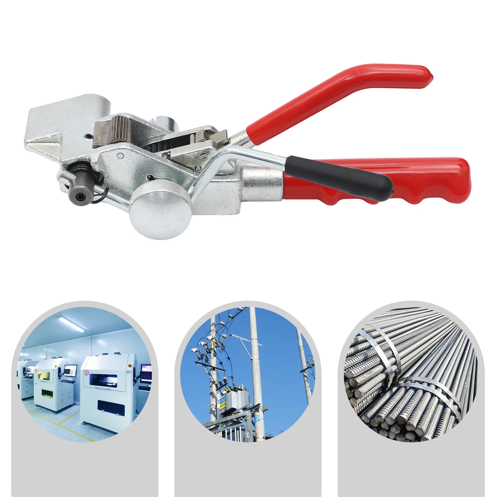Stainless Steel Cable Tie Pliers, Manual Strapping Tool for Stainless Steel Cable Ties, Banding Tool Ratchet Tensioner& Cutter