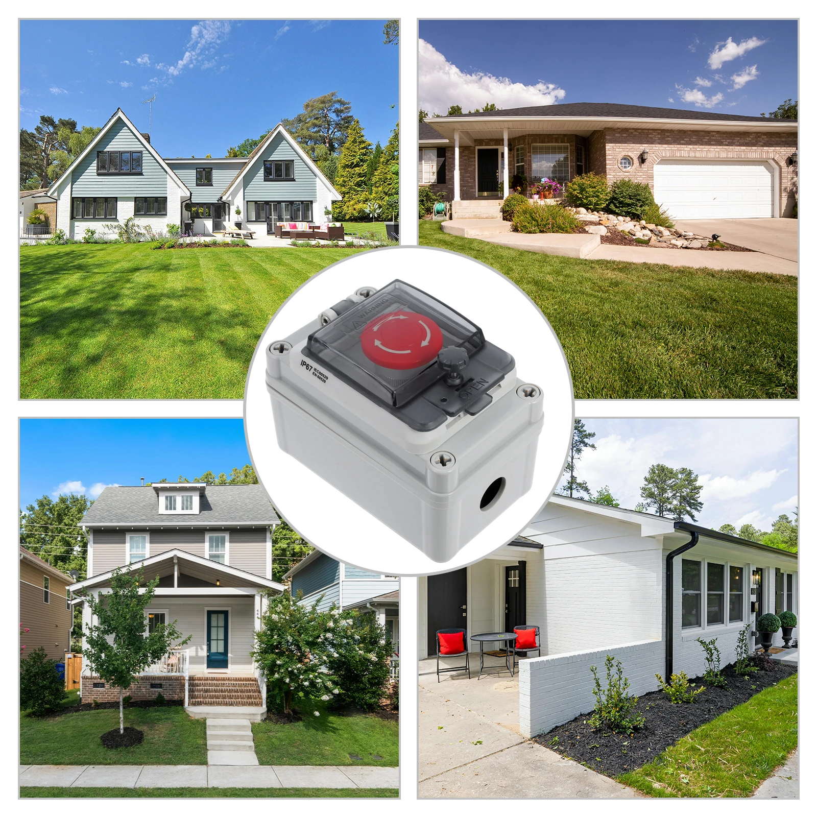 

Heavy Duty Waterproof Emergency Stop Outdoor Electrical Breaker Junction Box Industrial Power for Outdoor