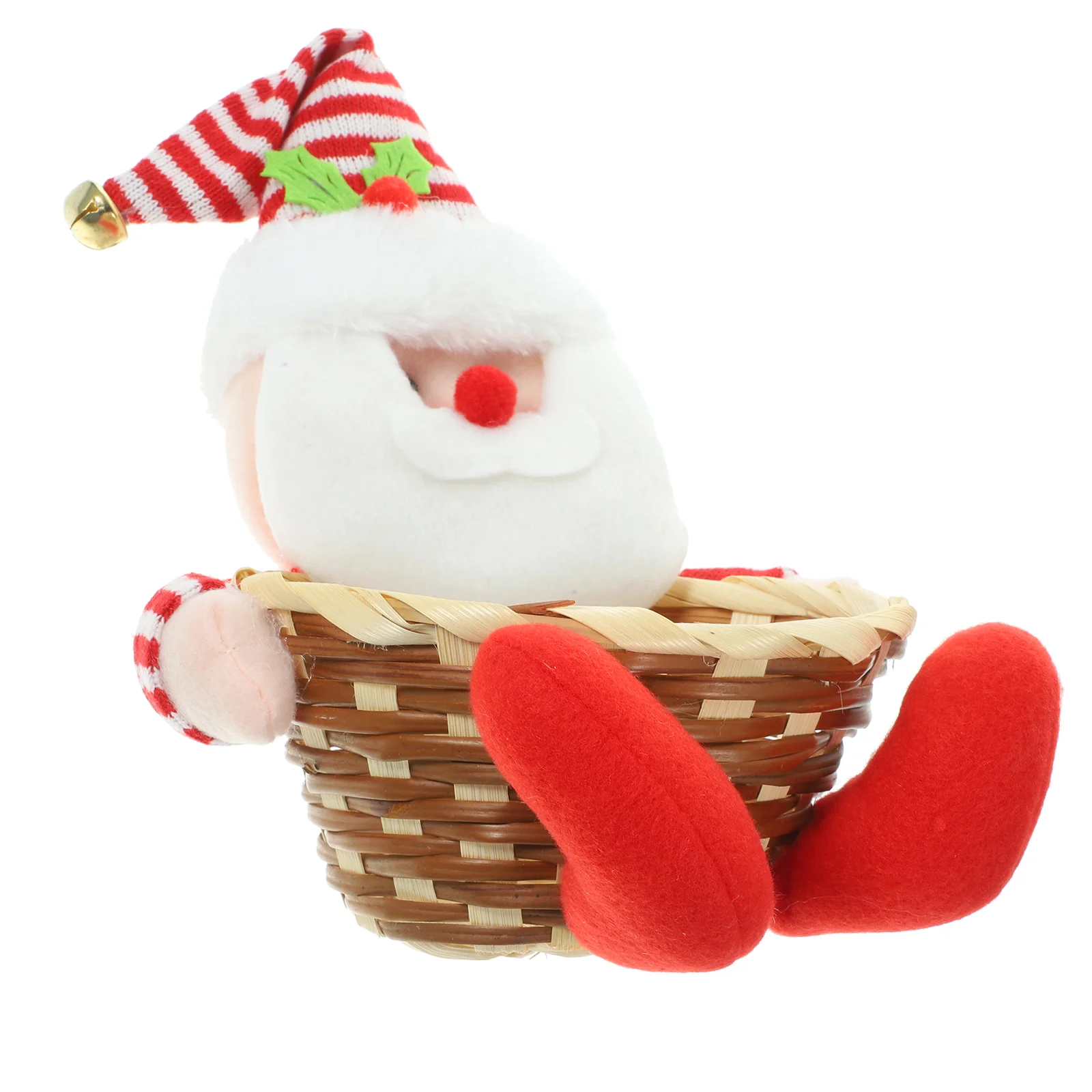 Gifts Santa Claus Snowman Candy Basket Xmas Holiday Storage Container Christmas Household Holder Desktop Adornment Elder