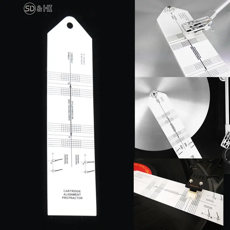 Turntable Phono Phonograph Pickup Cartridge Adjustment Ruler Calibration Gauge LP Stylus Alignment Protractor Tool