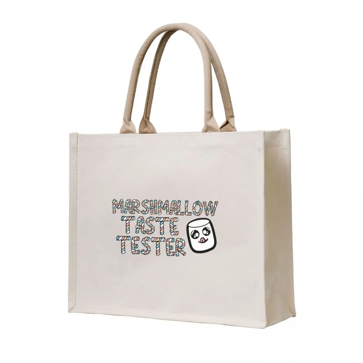

Marshmallow Taste Tester Tote Bag tote woman large custom shopping logo