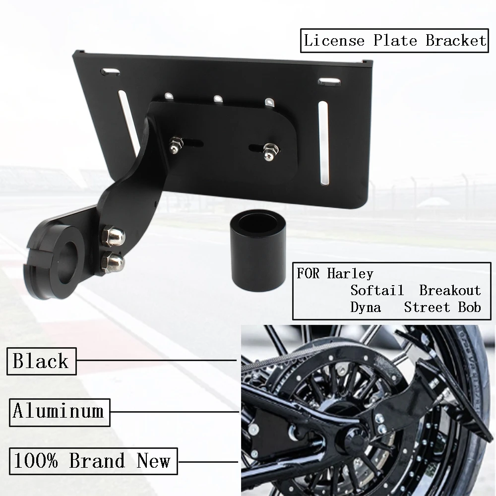 Side Mount License Plate Holder Bracket Kit FOR Harley Softail Breakout Fatboy 2018-2021 Softail Slim Deluxe Heritage Classic