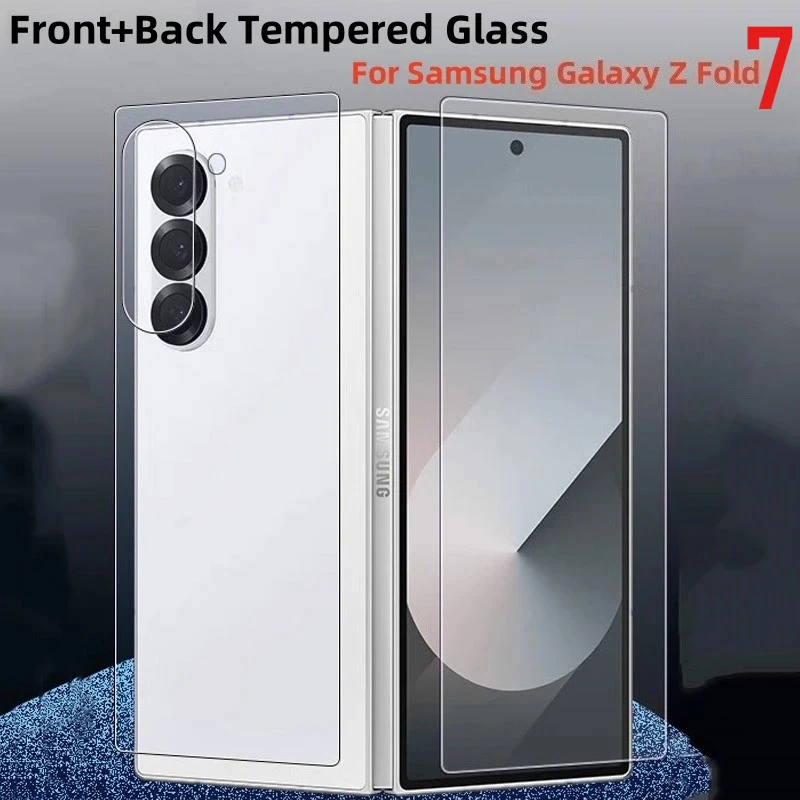 

1-3PCS Front Back 9H Tempered Glass for Samsung Galaxy Z Fold 7 6 5 4 Full Cover Clear HD Screen Protector Z Fold 7 Glass Film