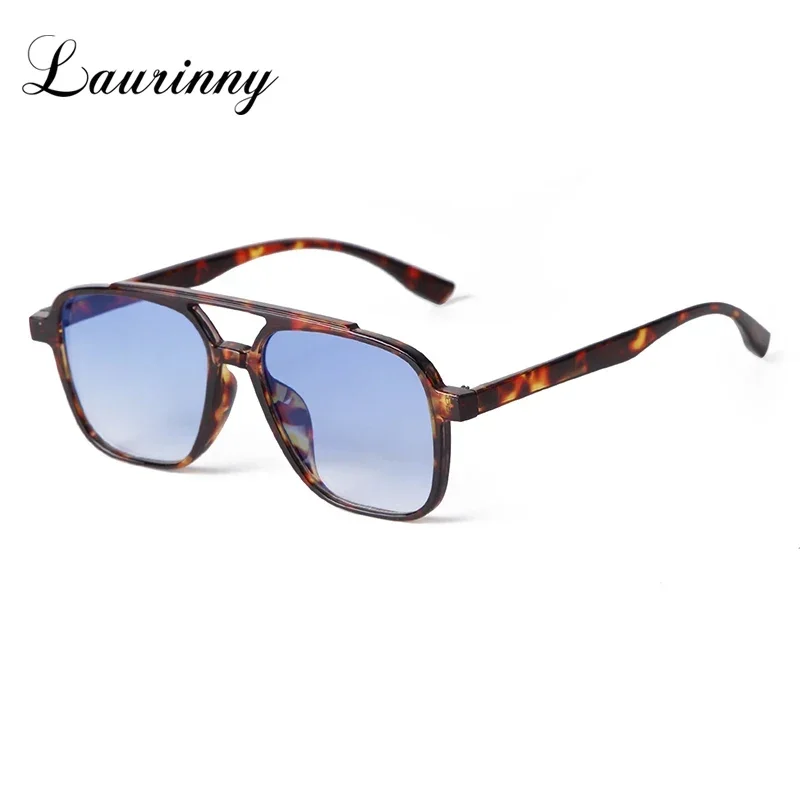 Trendy Big Pilot Sunglasses Women Men Brand Design Vintage Blue Gradient Tortoise Shell Frame Aviation Shades Sun Glasses UV400