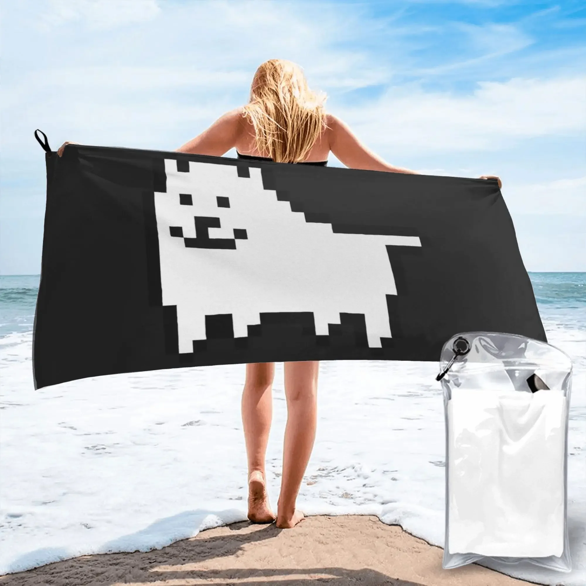 Annoying Dog In Space Undertale Toby Video Game Rpg Beach Towel Soft Microfiber Quick Dry Absorbent Quick Towels For Yoga