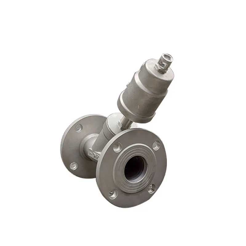 

DN80 Stainless Steel Flanged Pneumatic Angle Seat Valve Normally Closed Pneumatic ValvesFor Steam Gas Oil