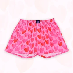 Red Love Underwear Women Pattern Cotton Comfortable Breathable Shorts For Home Leisure Korean Style Pajama Shorts