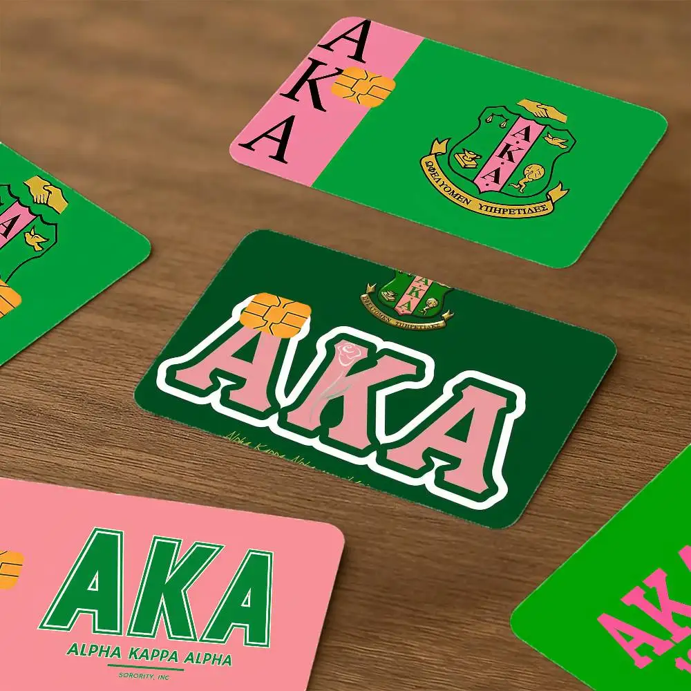 AKA-a Logo Credit Card Stickers, Bank Cards, Public Transport Cards, Waterproof and Scratch-Resistant Protective Film