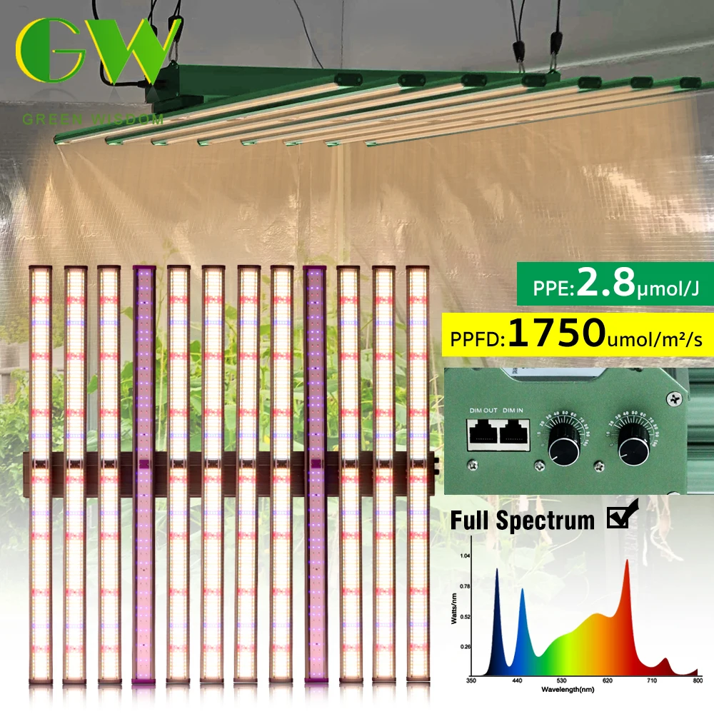 Detachable 1100W LED Grow Light LM281B Full Spectrum Growing Phytolamp Dimmable for Greenhouse Tent Seeding Veg Flower