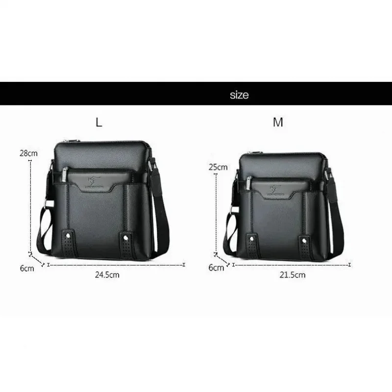 Men's PU Shoulder Bag Crossbody Business Travel Sling Bags Stylish Compact for Everyday Use