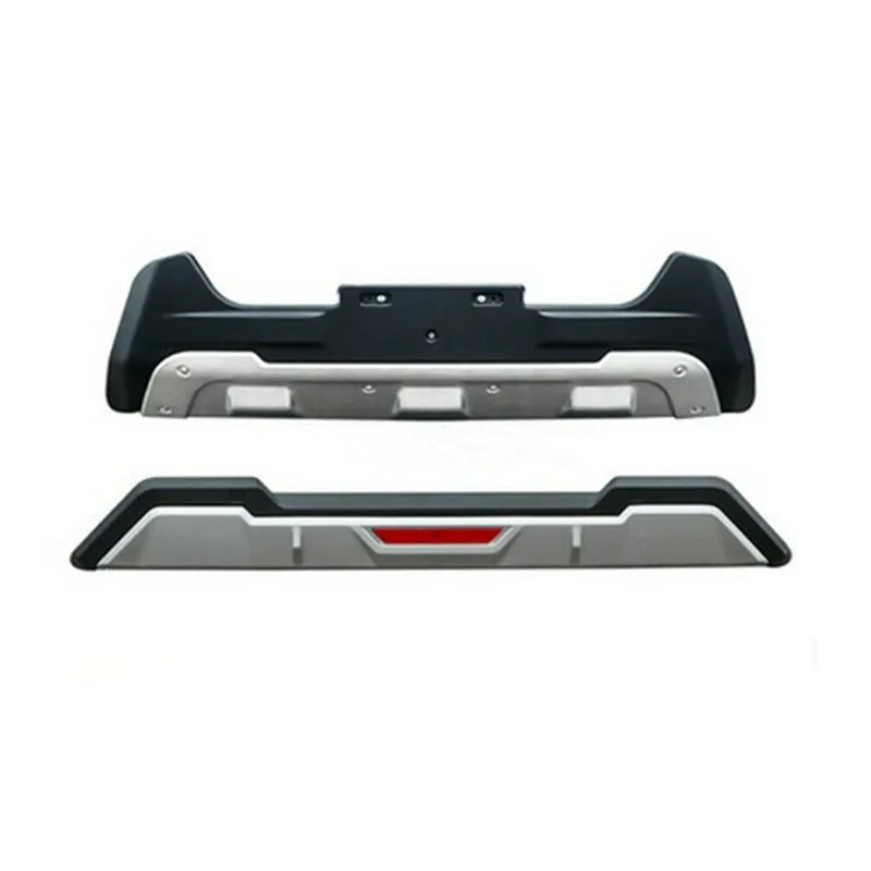 For Toyota Fortuner 2016-2019 Front and Rear Bumper Guard Black/Silver Combination