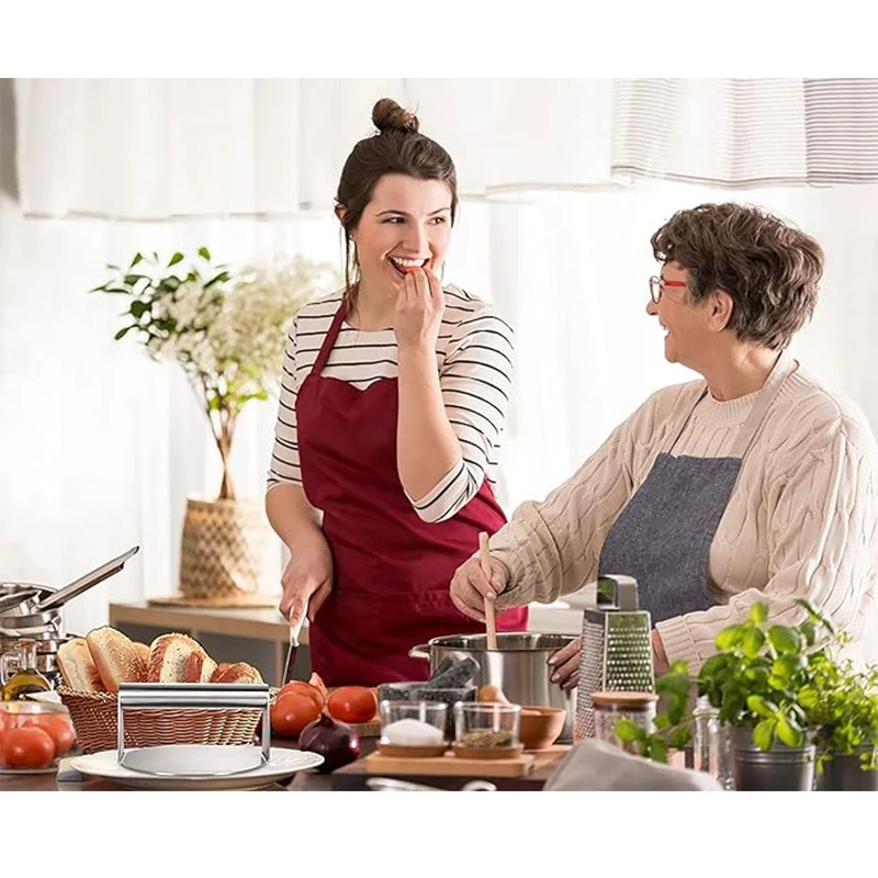 مكبس برغر من الفولاذ المقاوم للصدأ ، قالب هامبرغر غير لاصق ، صانع فطيرة ، أدوات مطبخ ، ملحقات شواء