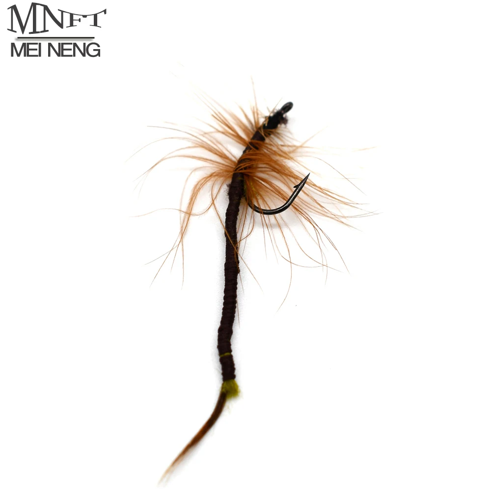 

MNFT 10 шт. 12 # Коричневый цвет Адамс, расширенное тело, нахлыстовая форель, рыболовная наживка для сухих мух, наживка для рыбы Caddis Midge для взрослых Mayfly