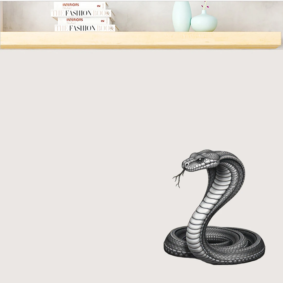 Three Ratels QO45 Cold snake Colorful animal art wall stickers for home decoration personalized computer stickers car decals