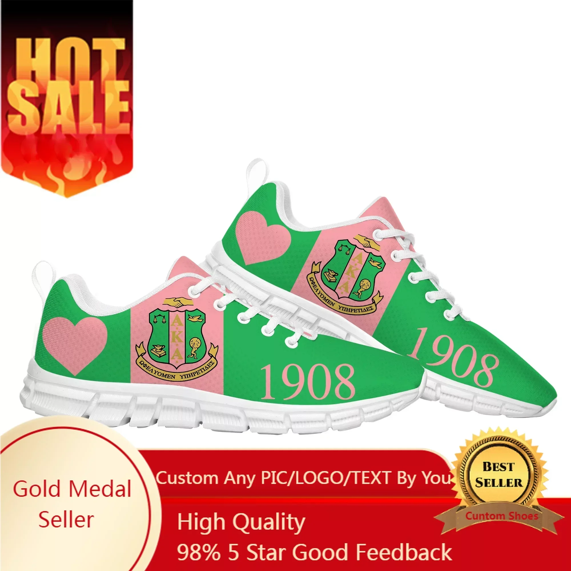 A-Alpha Sorority A-AKA 1908 Sports Shoes Kappa Alpha Mens Womens Teenager Children Sneakers Parent Child Sneaker Customize Shoe