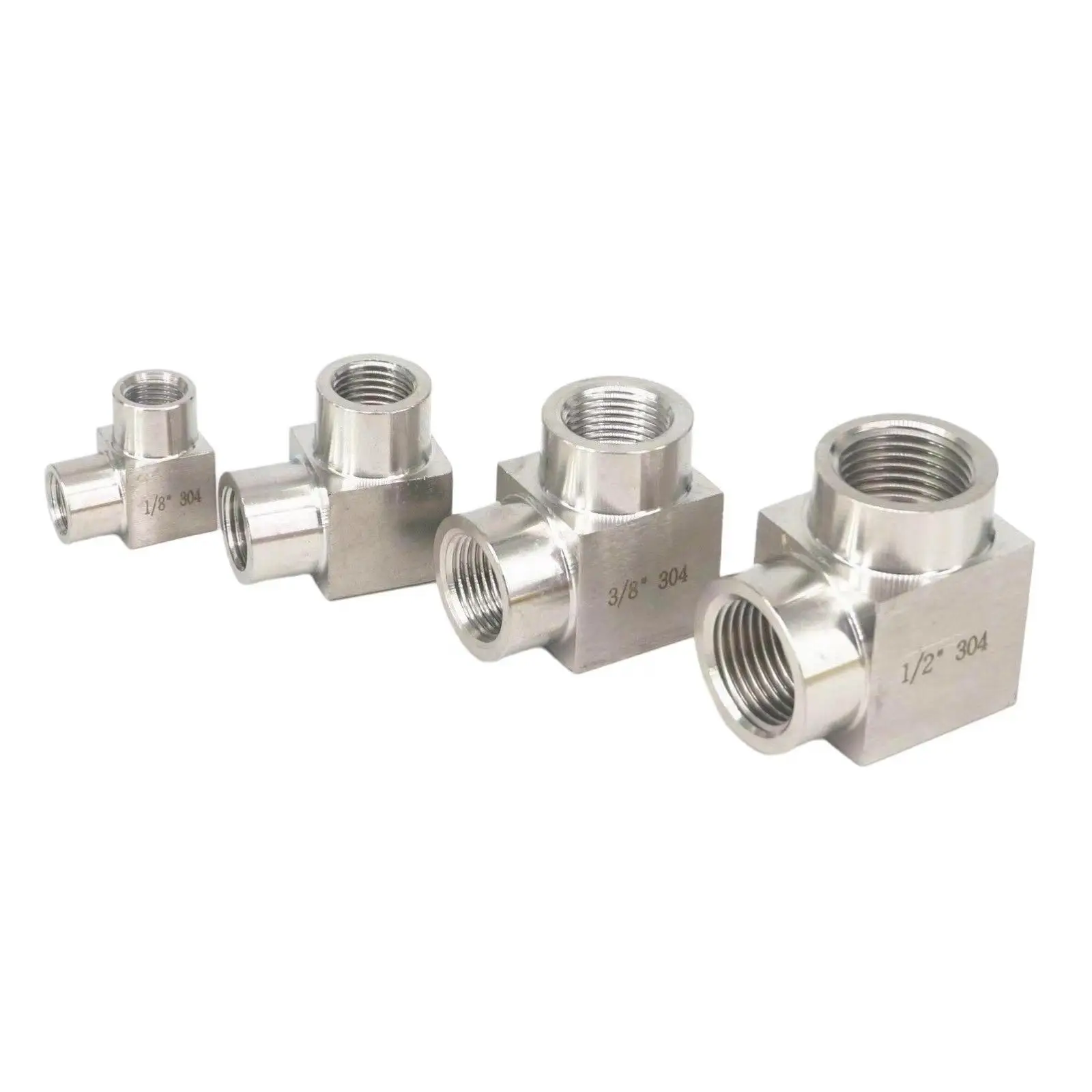 

1/8" 1/4" 3/8" 1/2" 3/4" 1" BSP Eqaul Female Elbow 90 Deg 304 Stainless Steel Pipe Fitting Adapter Connector 357 PSI