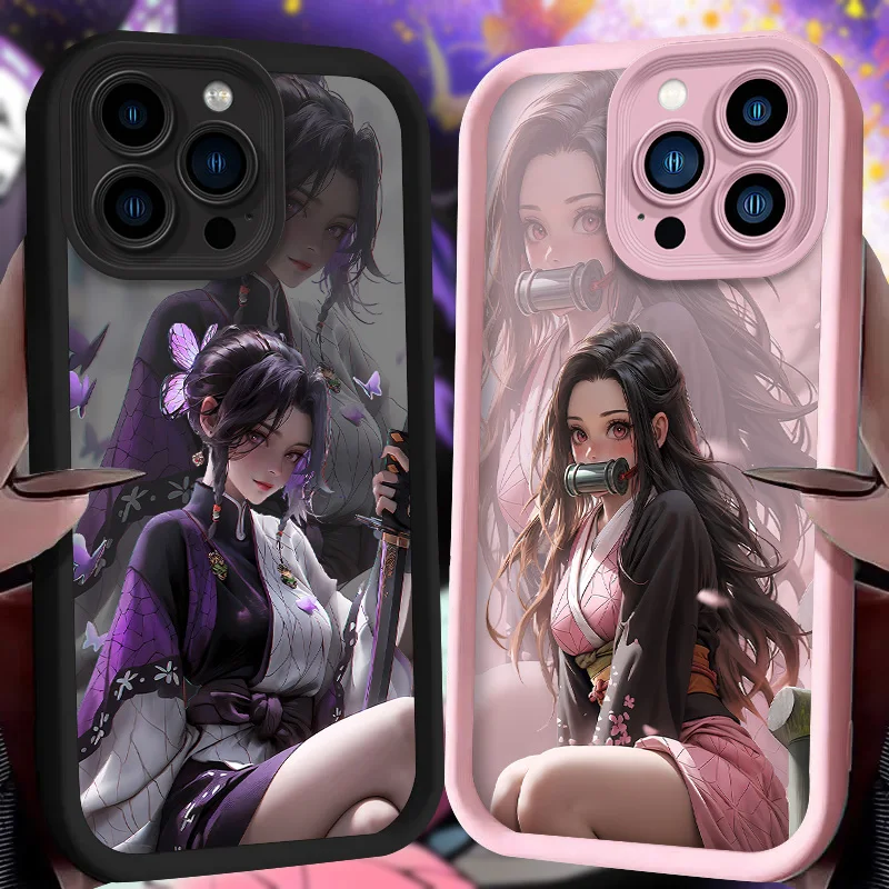 Demon Slayer Soft Case For iPhone 16 15 14 13 12 11 Pro Max X XS X S Max XR SE 2020 7 8 Plus Shockproof Silicone Back Cover