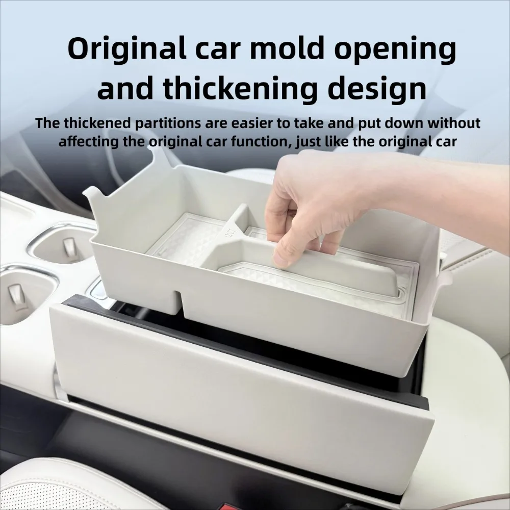 

For Changan NEVO Q07 Car Armrest Storage Box Organizer Case Car Interior Accessories Anti-Slip Center Console Storage Tray Case