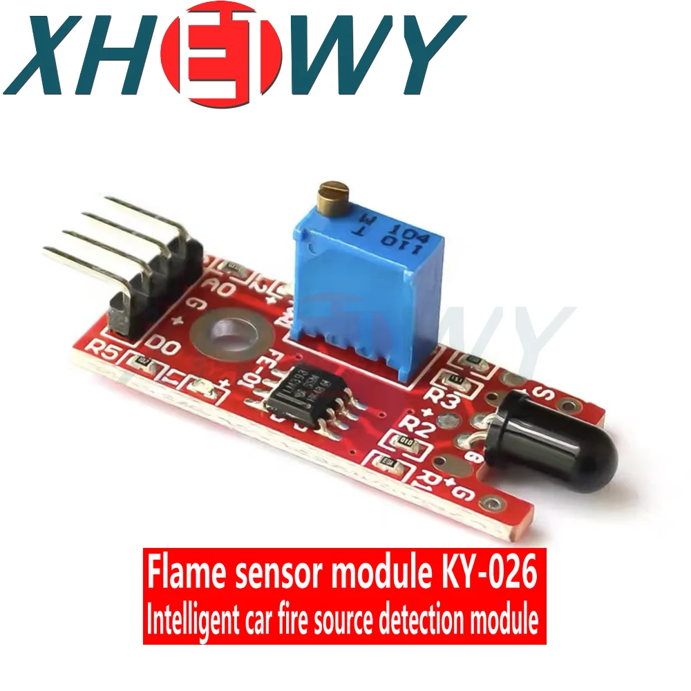 5/10PCS Red board flame sensor module KY-026 intelligent car fire source detection module