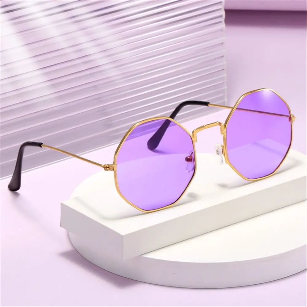 Trendy Sun Glasses UV400 Protection Retro Sunglasses Men's Shades Sunglasses for Women Octagonal Polygon