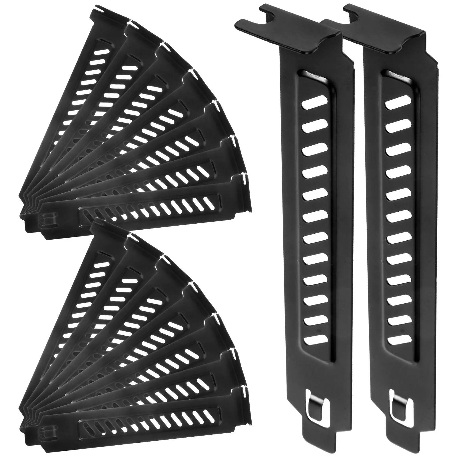 30Pcs Black Ventilated Pci Slot Covers Mesh Pc Case Expansion Slot Plates Dust Filters Heat Dissipation Cooling Fan Dust Covers