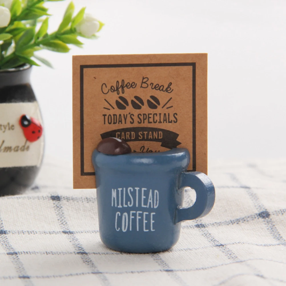 

2PCS Wooden Note Clamp Retro Memo Holder Document ganizer Photo Clip Business Card Coffee Mug Table Decor