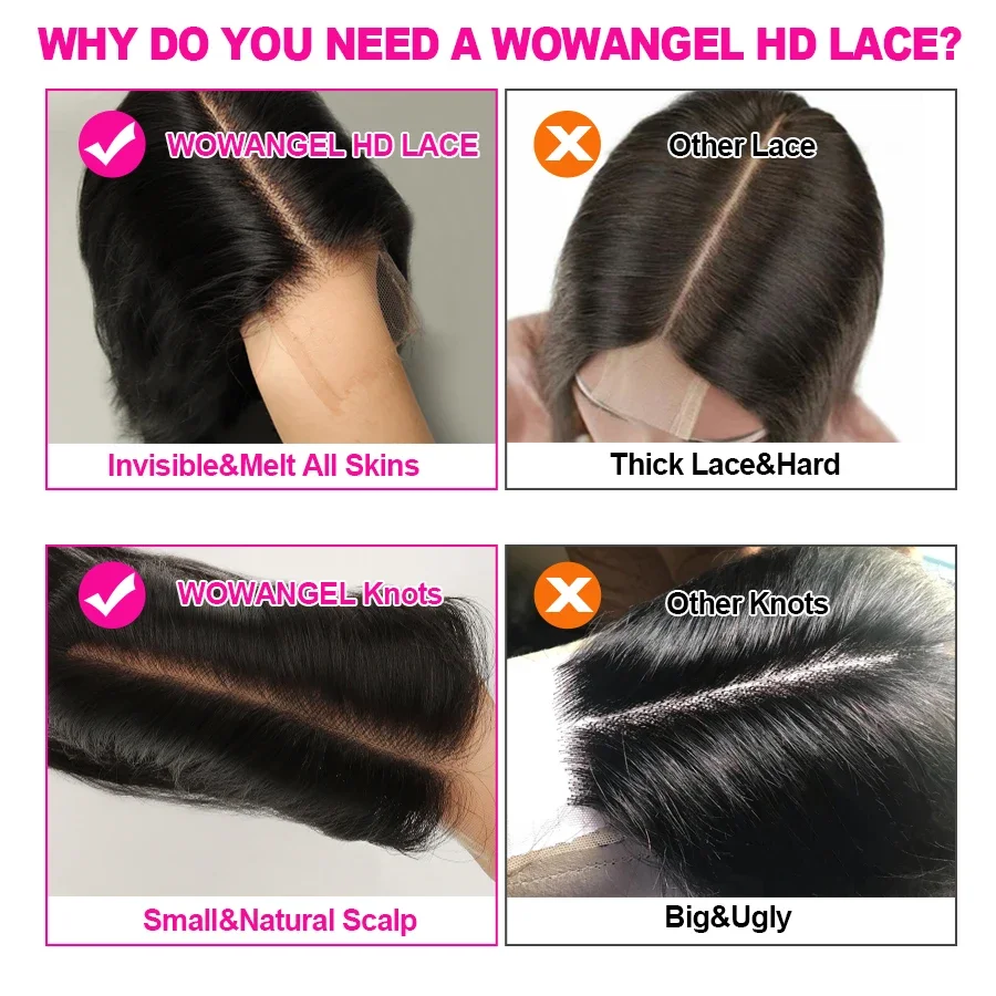2x6 HD Chiusura in pizzo Solo onda del corpo Capelli umani Pre pizzicati Skinlike Separazione profonda Chiusura Kim K Invisibile Merletto svizzero Capelli Remy