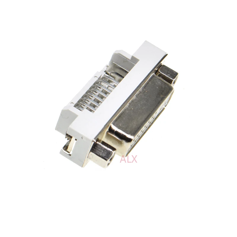 5PCS DVI Interface DVI 24 + 5 pin 90 degrees plate inserted female connector socket for computer monitor