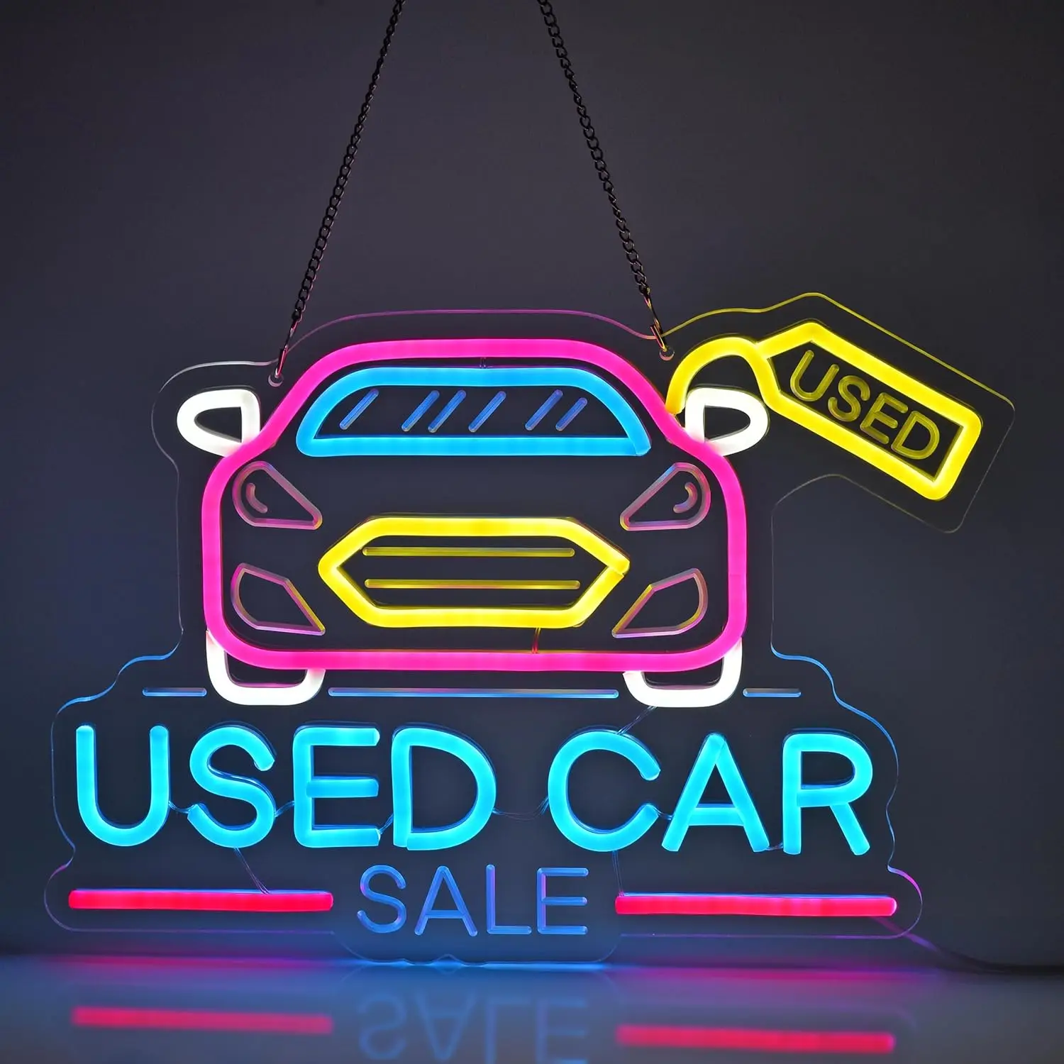 Car Sale LED Neon Sign USB Dimmable Neon Light Sign for Gameroom Bedroom Bar Livingroom Birthday Party Gift Wall Decoration
